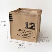 Natural Jute Foldable Desktop Organizer (1pc)