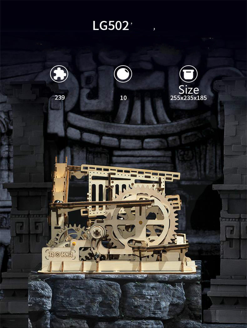 3D Wooden Puzzle Toy - Educational Mechanical Model