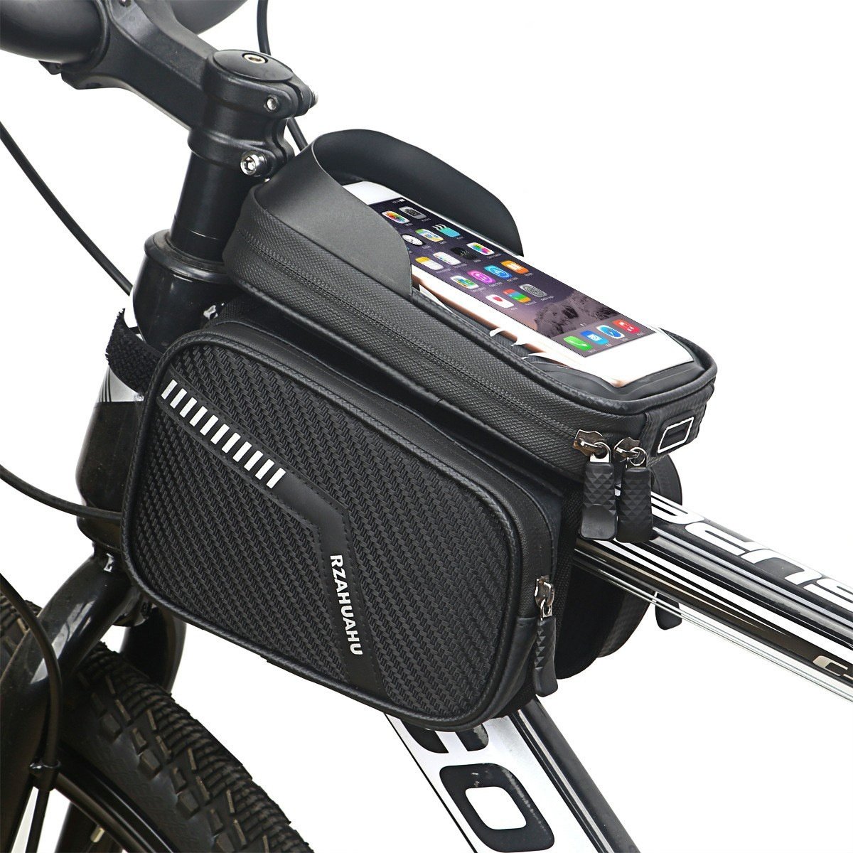 Front Beam Bicycle Saddle Storage Bag for Phones