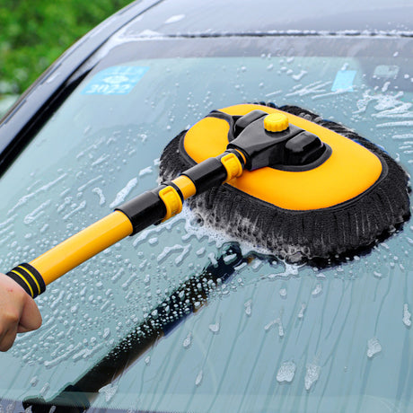 Car Cleaning Mop with Long Handle and Soft Bristles