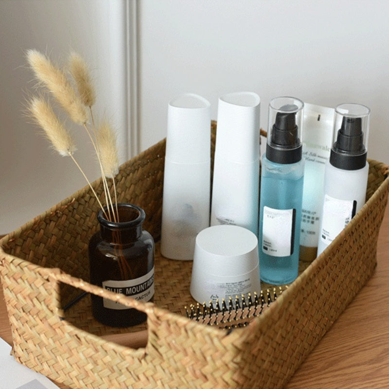Natural Large Straw Seaweed Basket for Kitchen Storage
