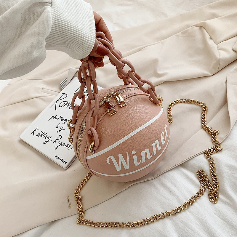 Basketball Bag and Small Chain Shoulder Bag
