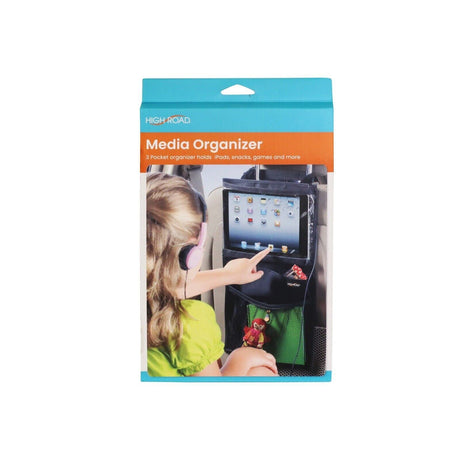 High Road Car Seat Organizer for Kids with Clear Vinyl Tablet Pocket and 2 Storage Pockets