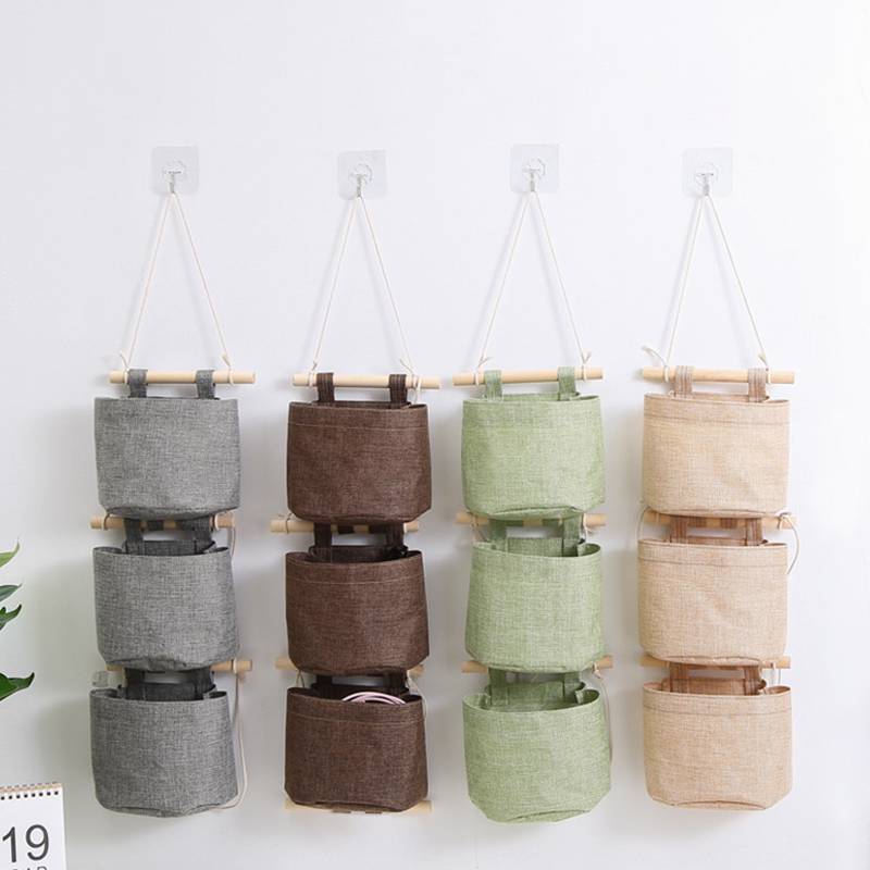 Wall-Mounted Multi-Grid Storage Bags for Home Decor