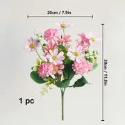 Artificial Small Hydrangea Daisy Bunch for Home Decor