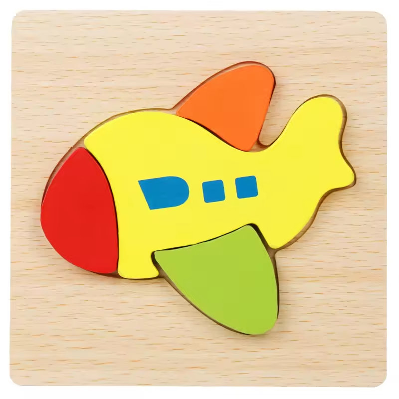 Montessori Wooden Educational Puzzle Board (One Set)