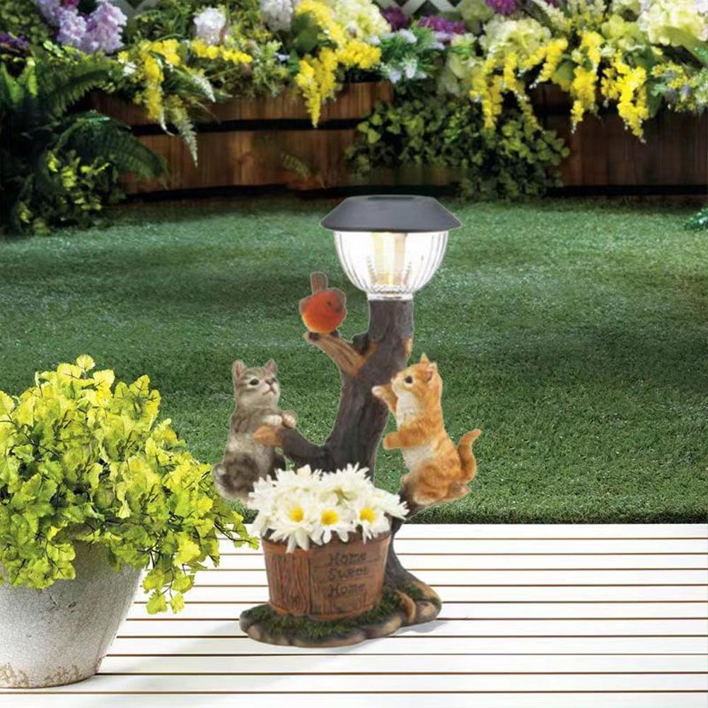 Solar Animal Lamp Statue for Home and Garden Decor