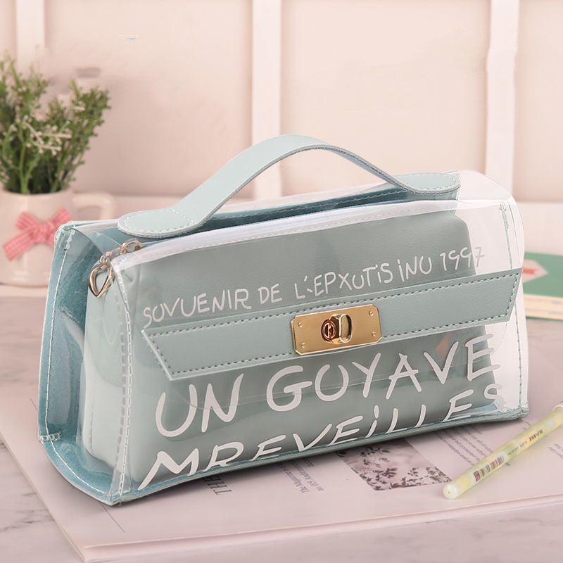 Small Daisy Transparent Pencil Case for Stationery