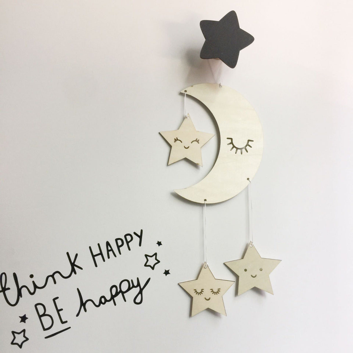 Nordic Home Decor Eyelash Moon Creative Pendant