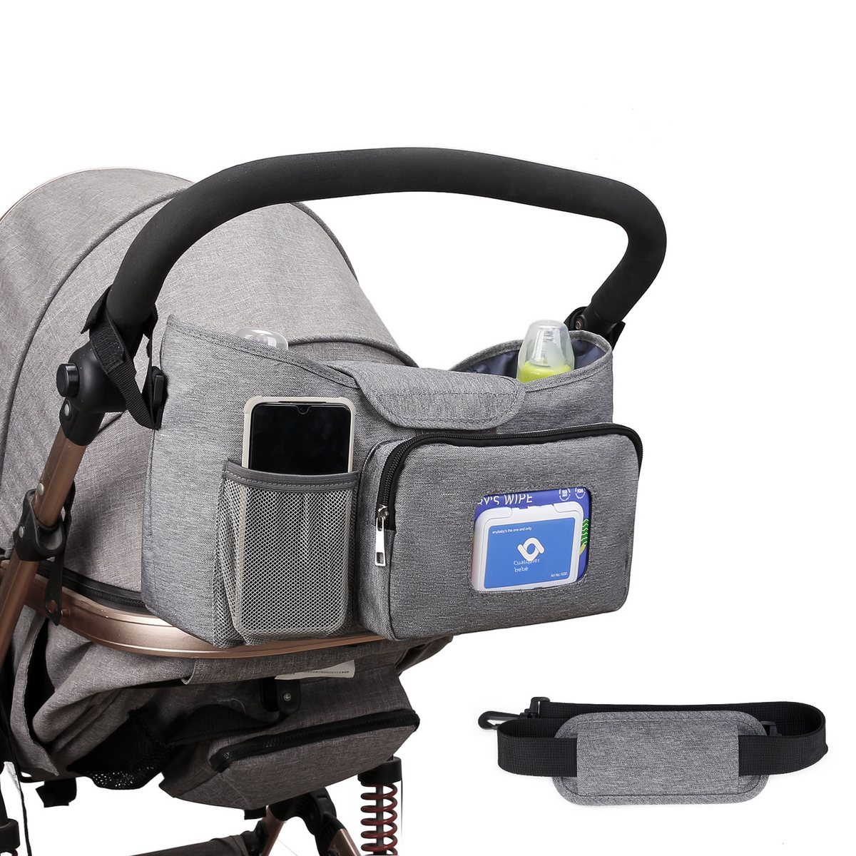 Baby Stroller Bag with Insulation and Storage Features