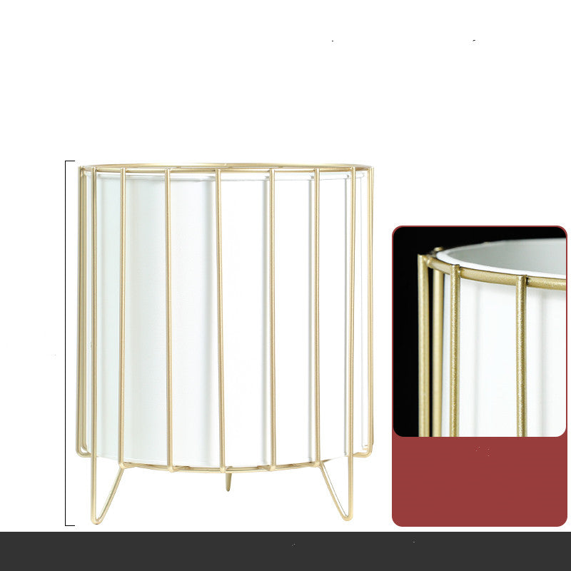 Nordic Style Iron Planter with Gold Trim (Large)