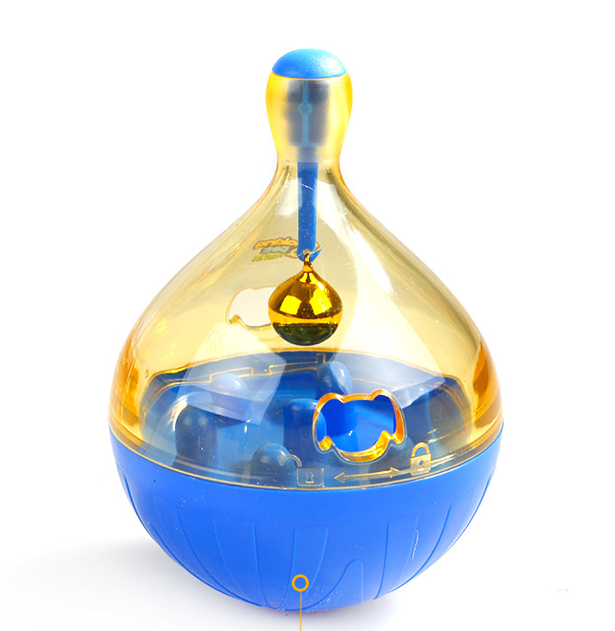 Wobbling Pet Toy and Automatic Food Dispenser Ball