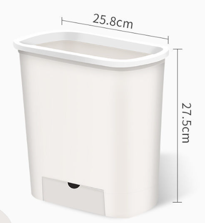 Wall-Mounted Kitchen Trash Can and Organizer Shelf