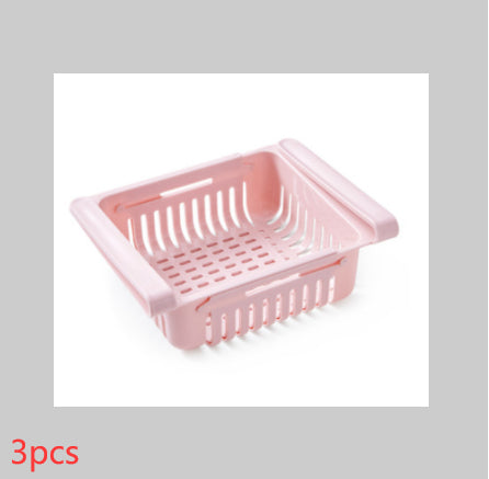 Telescopic Refrigerator Storage Basket for Freshness
