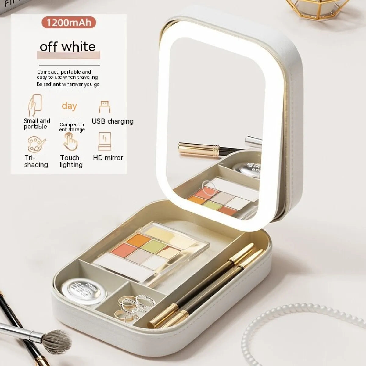 Portable LED Travel Makeup Storage Box