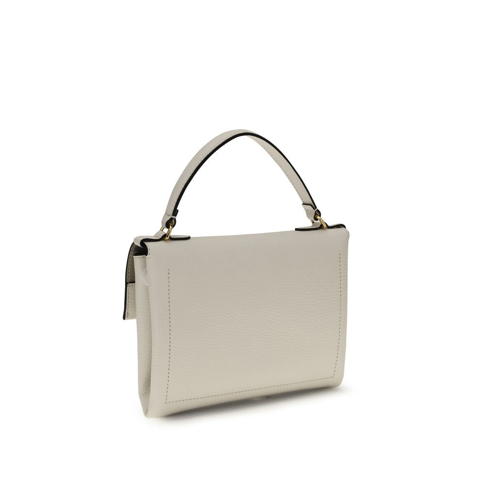 Coccinelle Cream Calf Leather Bos Taurus Handbag