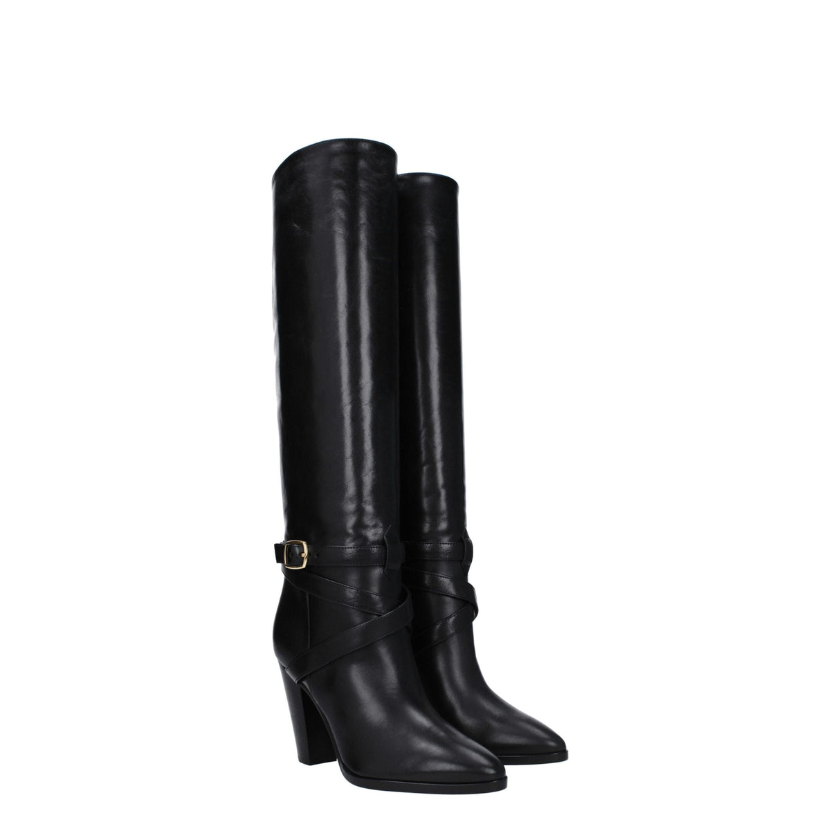 Celine Black Leather Boots