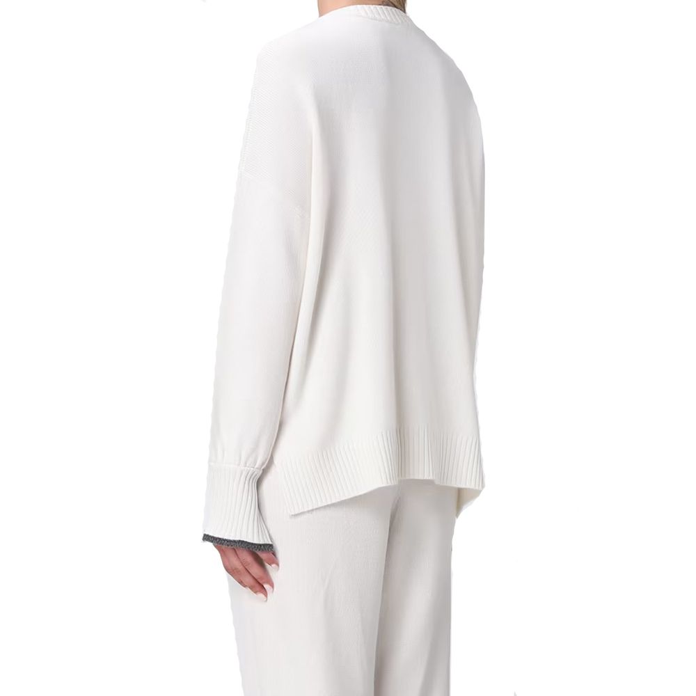 Brunello Cucinelli White Cashmere Cashmere Sweater
