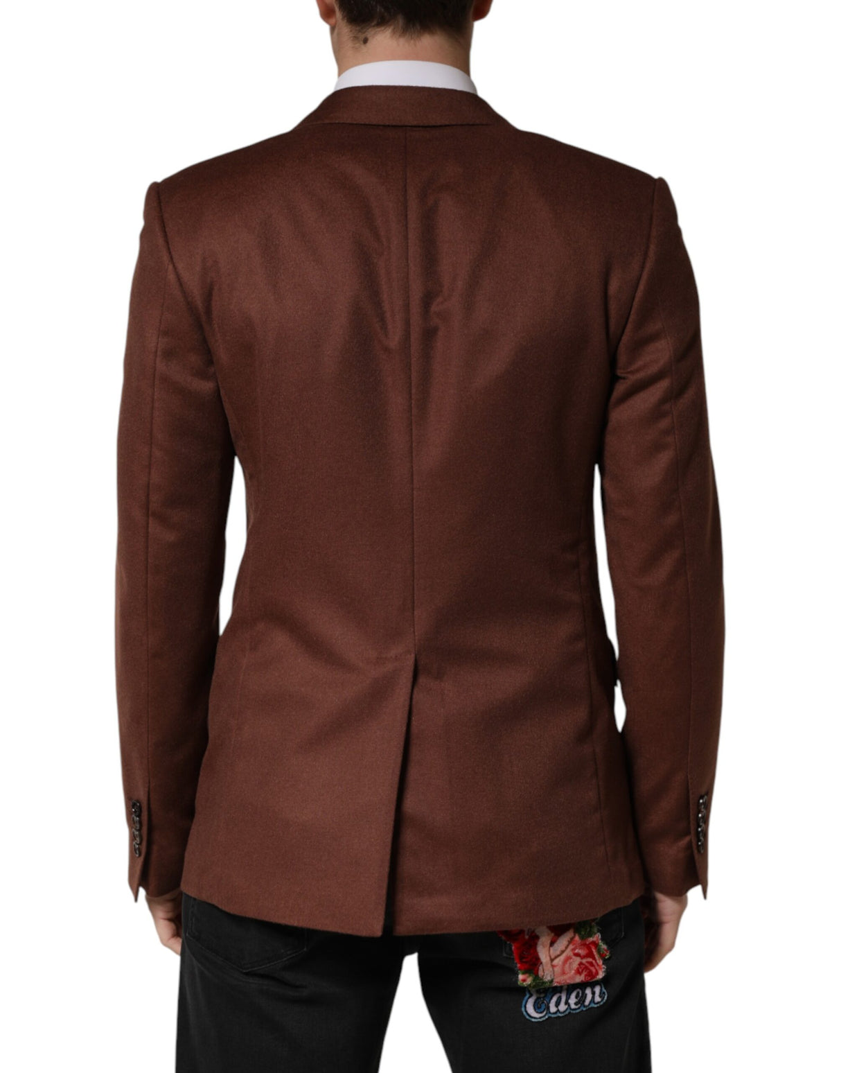 Dolce & Gabbana Brown Cashmere Single Breasted Jacket Blazer