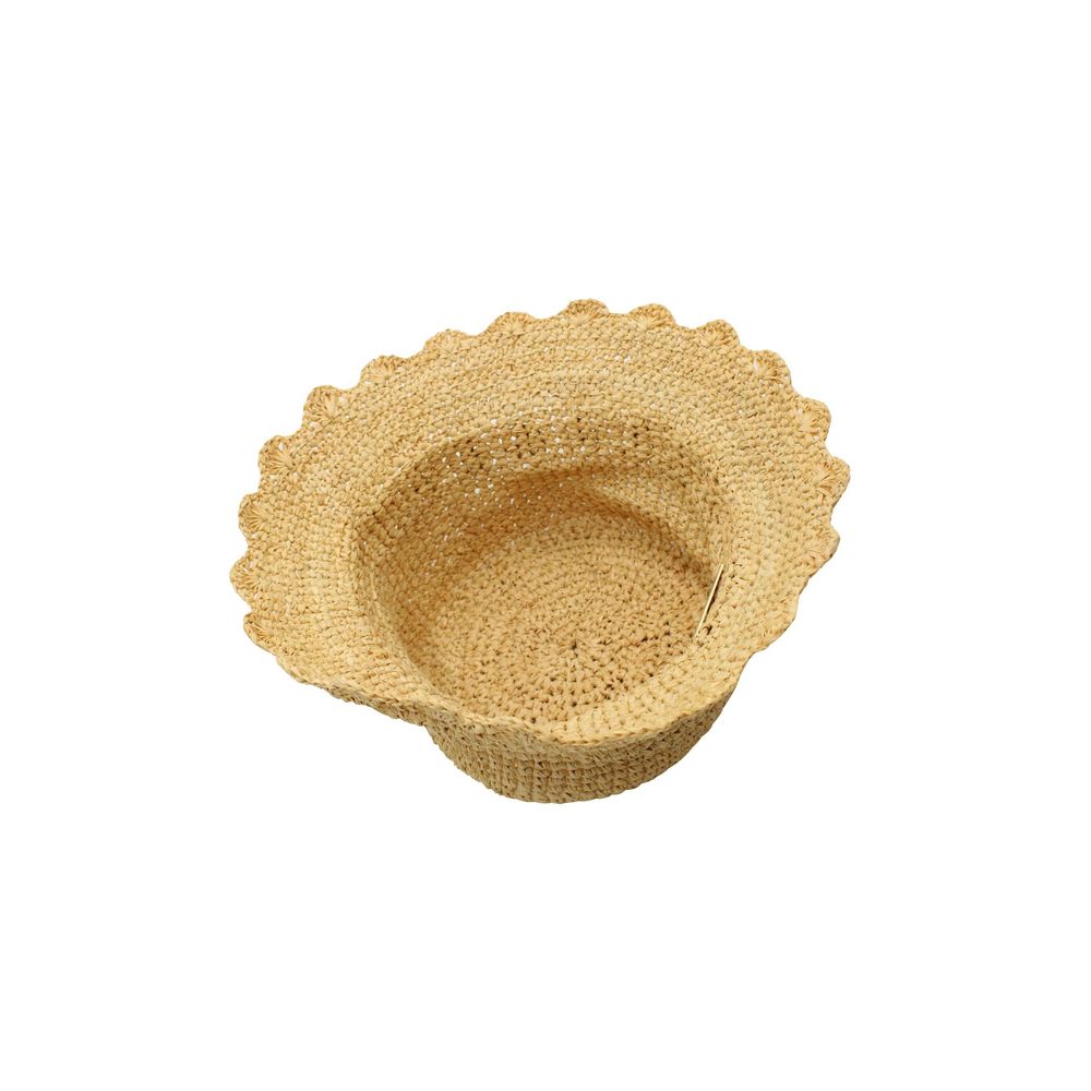 Paco Rabanne Beige Vegetable Fiber Bucket Hat