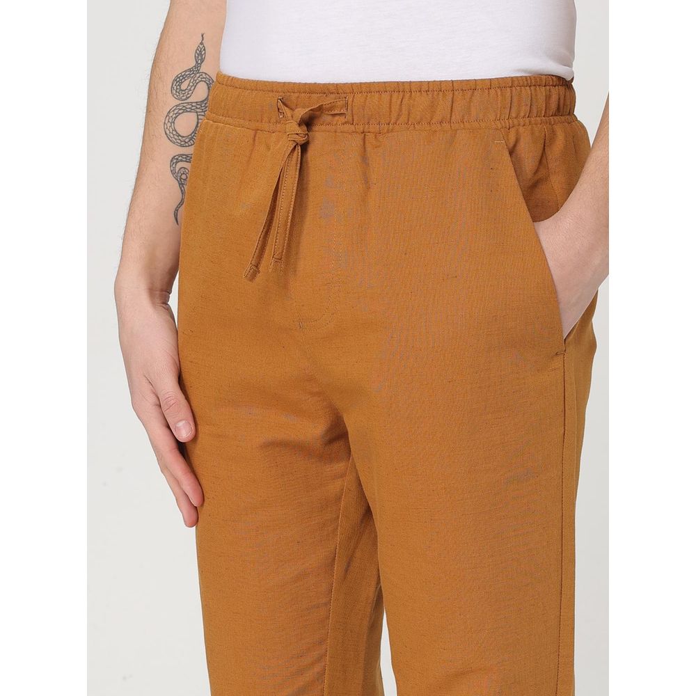 Colmar Brown Cotton And Linen Pants