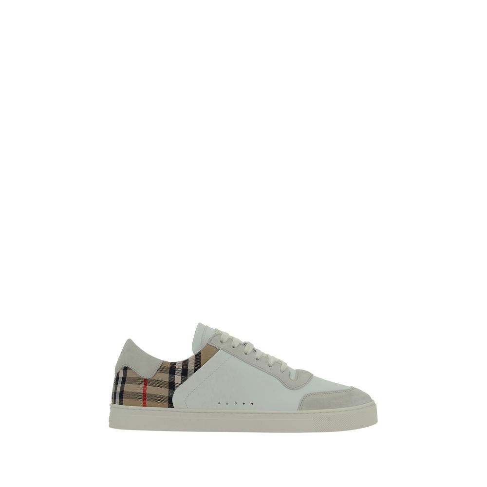 Burberry White Rubber Low Top Sneakers