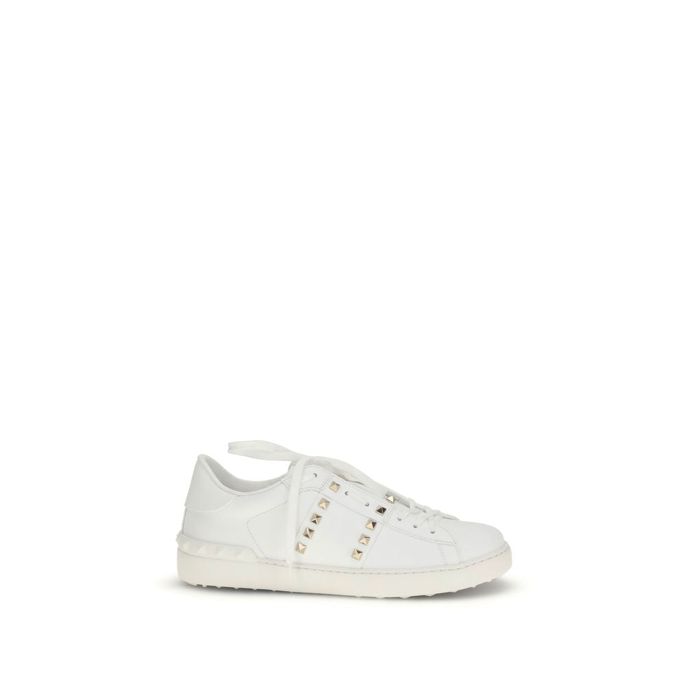 Valentino Garavani White Calf Leather Bos Taurus Low Top Sneakers