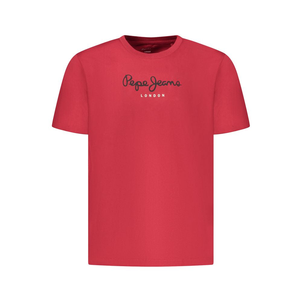 Pepe Jeans Red Cotton Men T-Shirt