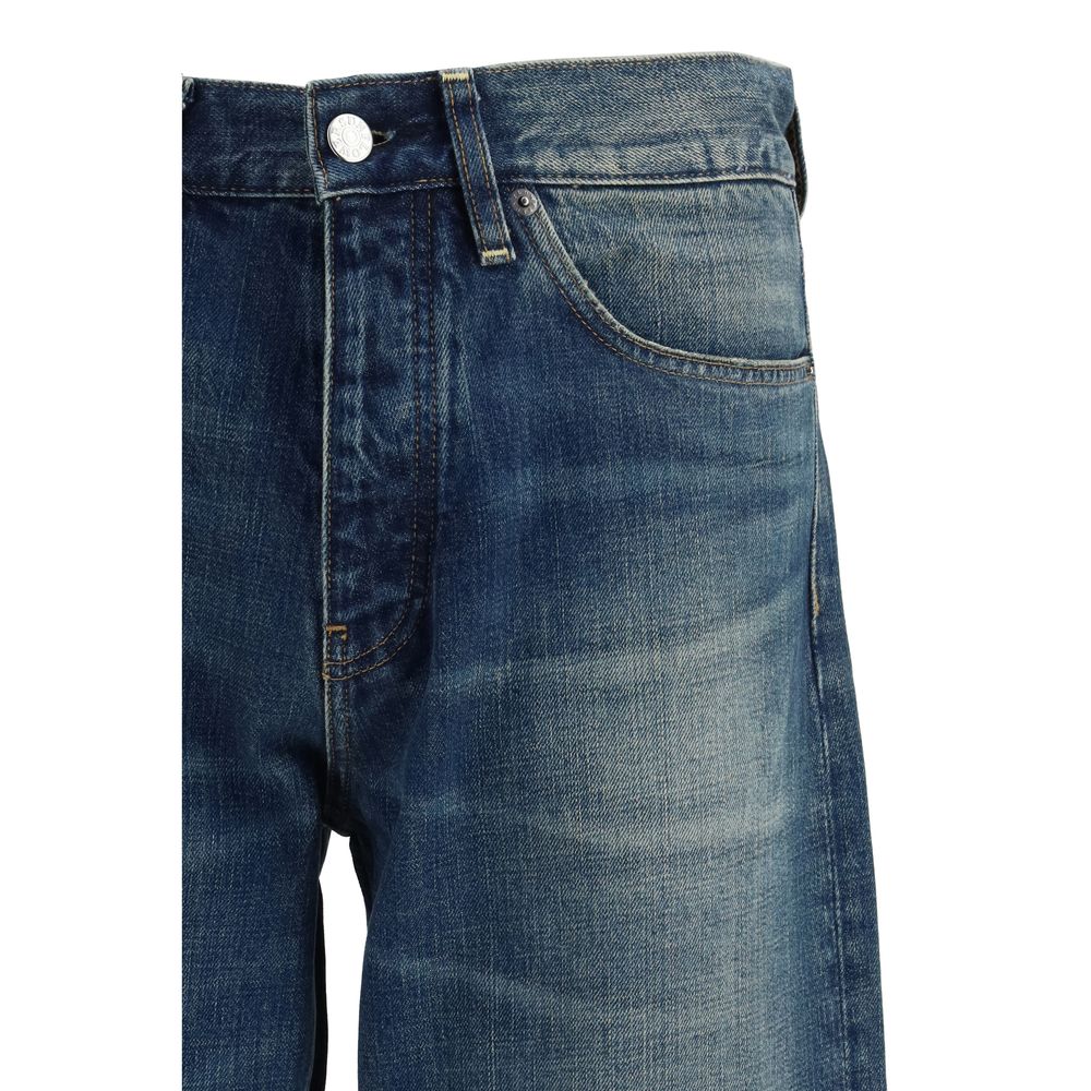 Sunflower Blue Cotton Relaxed Fit Jeans