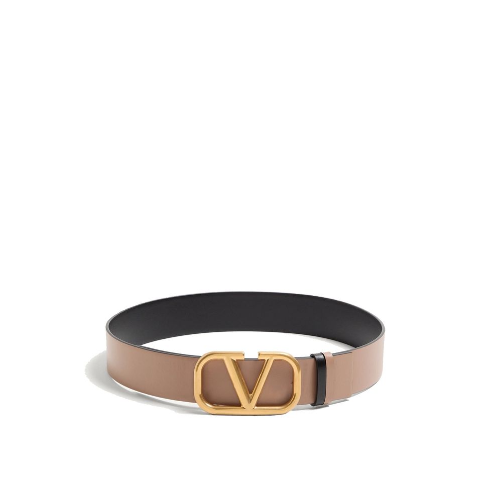 Valentino Garavani Beige Leather Regular Belt