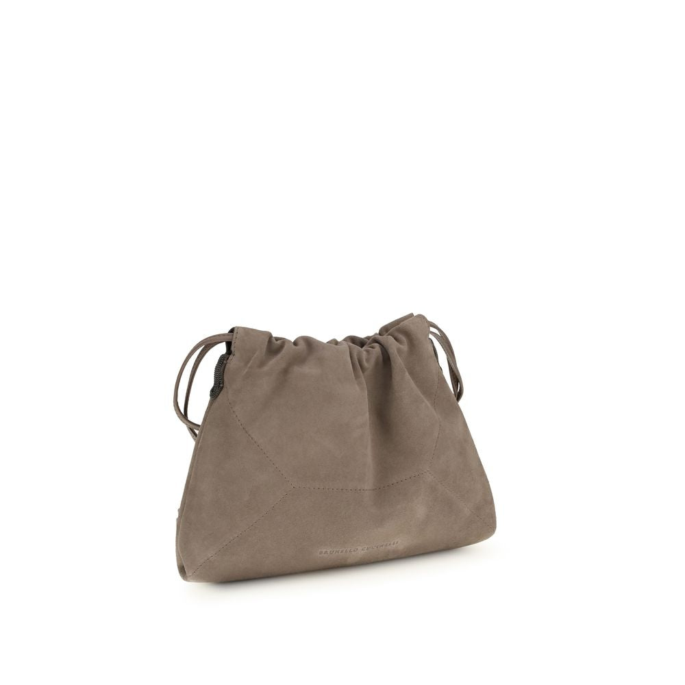 Brunello Cucinelli Beige Calf Leather Bos Taurus Clutch Bag