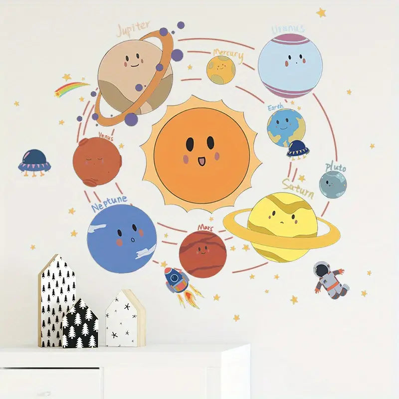 Cartoon Universe Planet Wall Stickers for Home Decor