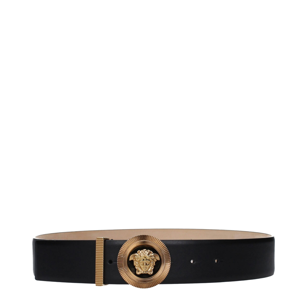 Versace Black Leather Regular Belt