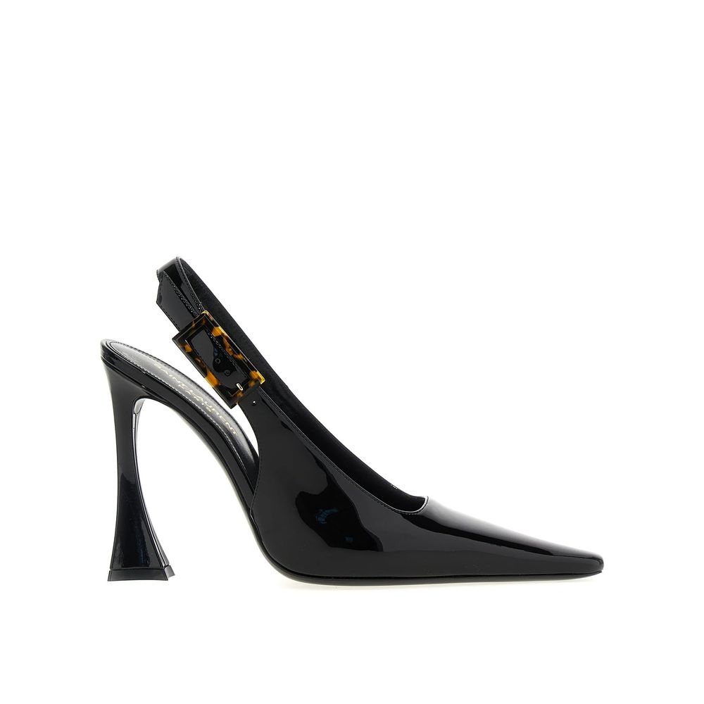 Saint Laurent Black Calfskin Platform Pumps