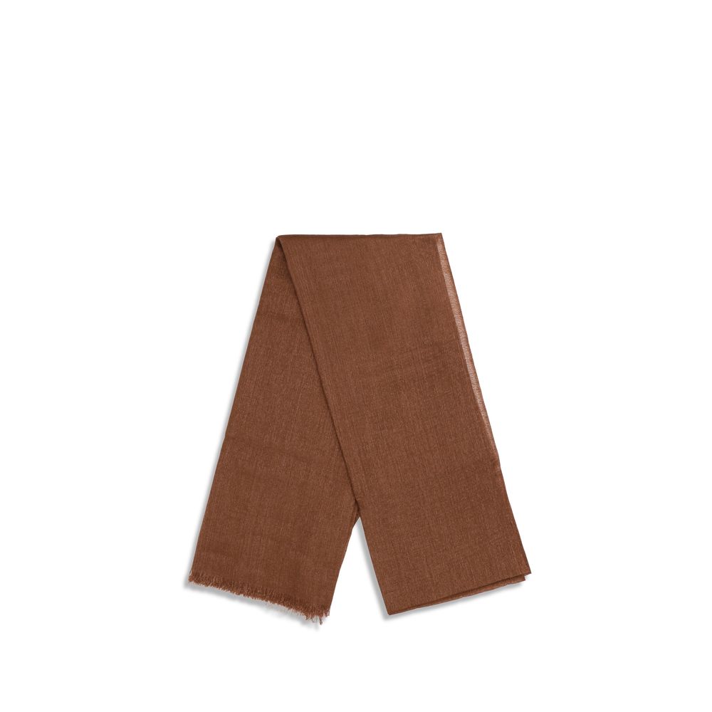 Brunello Cucinelli Brown Cashmere Scarf