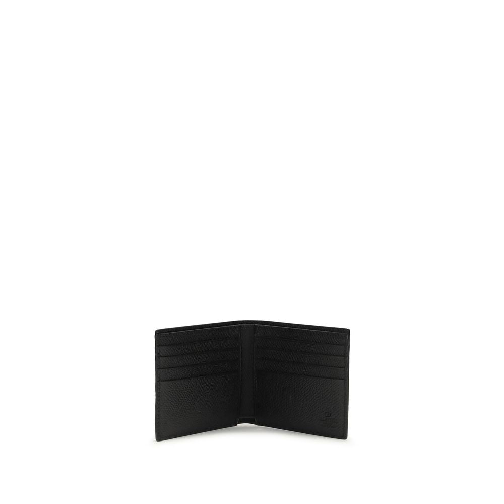 Valentino Garavani Black Calf Leather Bos Taurus Wallet