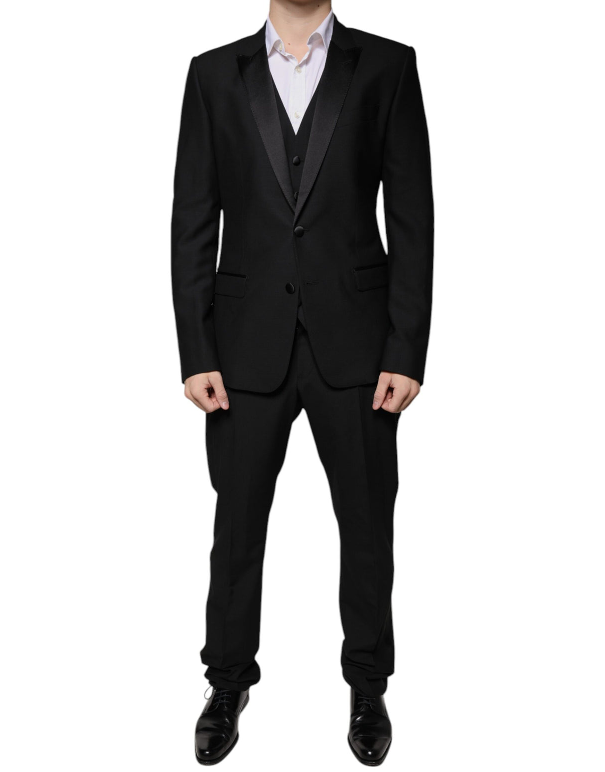 Dolce & Gabbana Black Virgin Wool Tuxedo