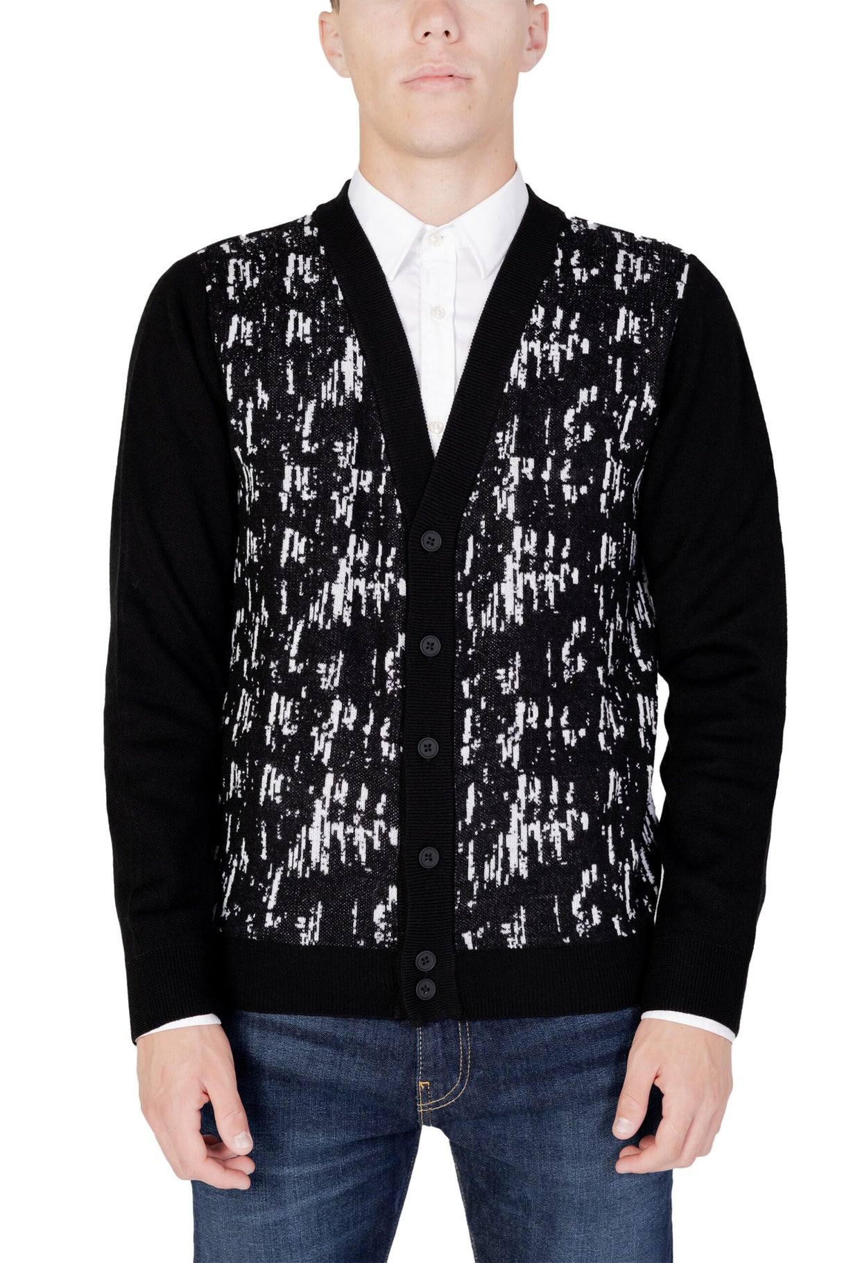 Antony Morato Black Wool Cardigan