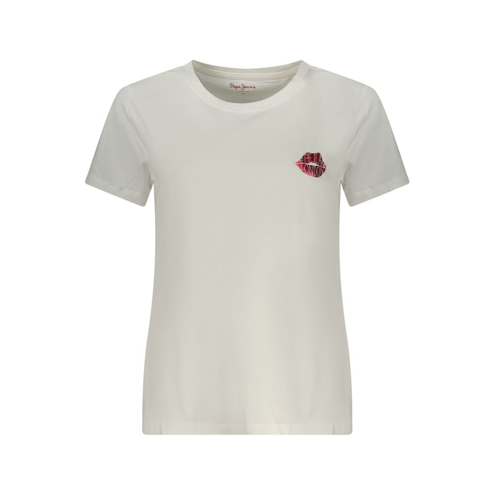 Pepe Jeans Bianco Cotton Women T-Shirt