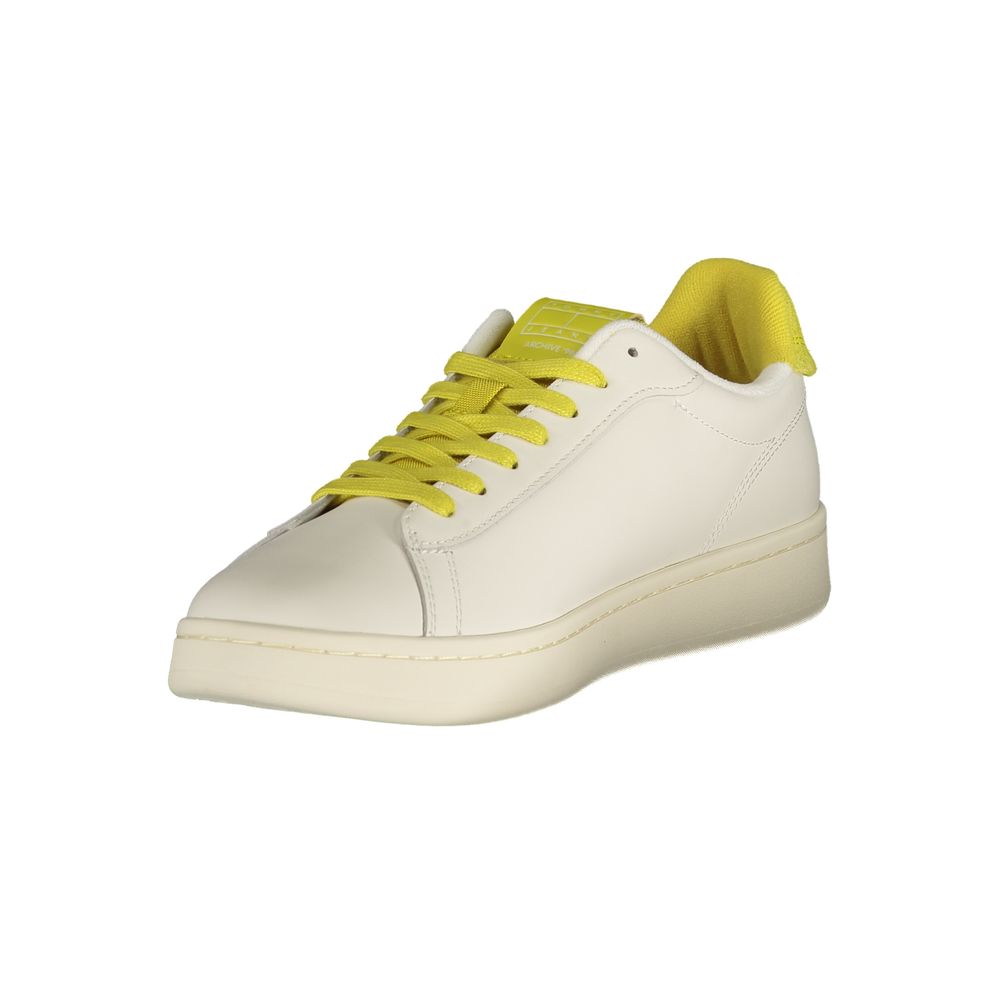 Tommy Hilfiger White Polyurethane Men's Sneaker