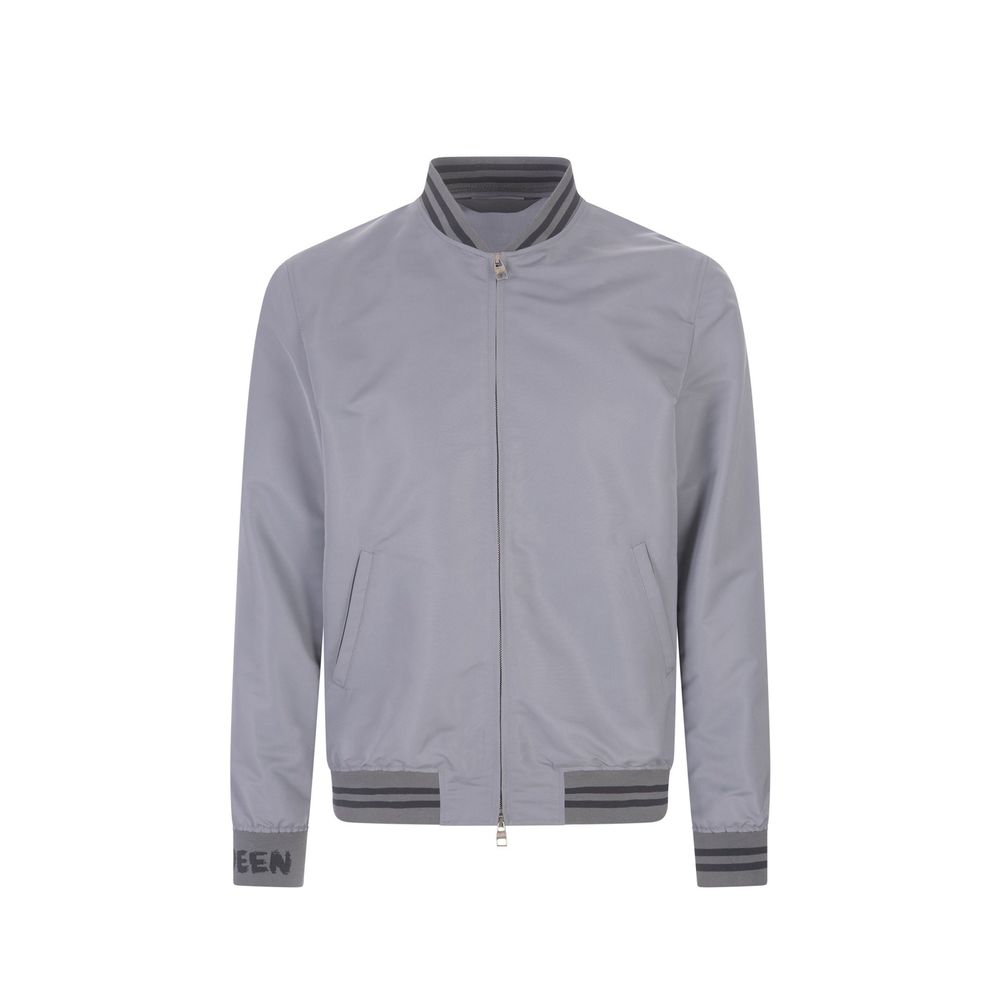 Alexander McQueen Gray Polyester Bomber