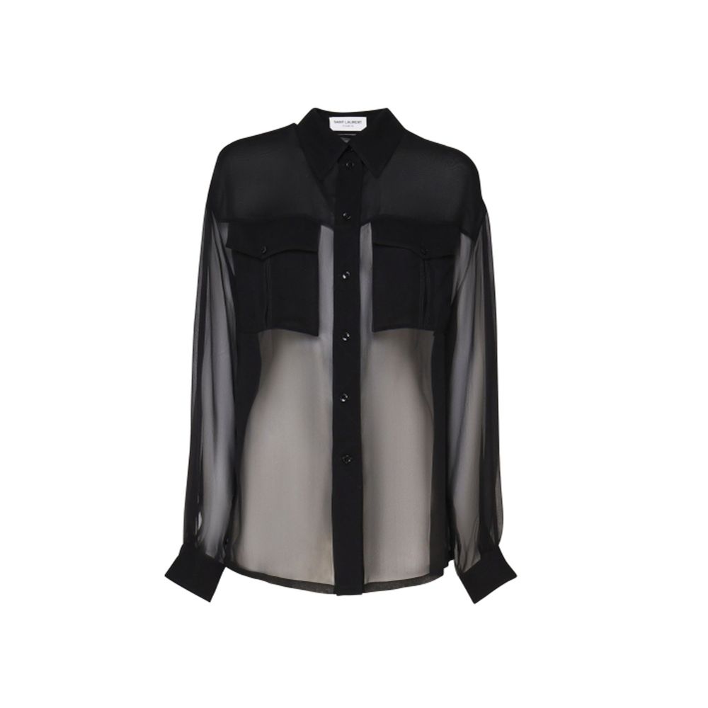 Saint Laurent Black Silk Shirt