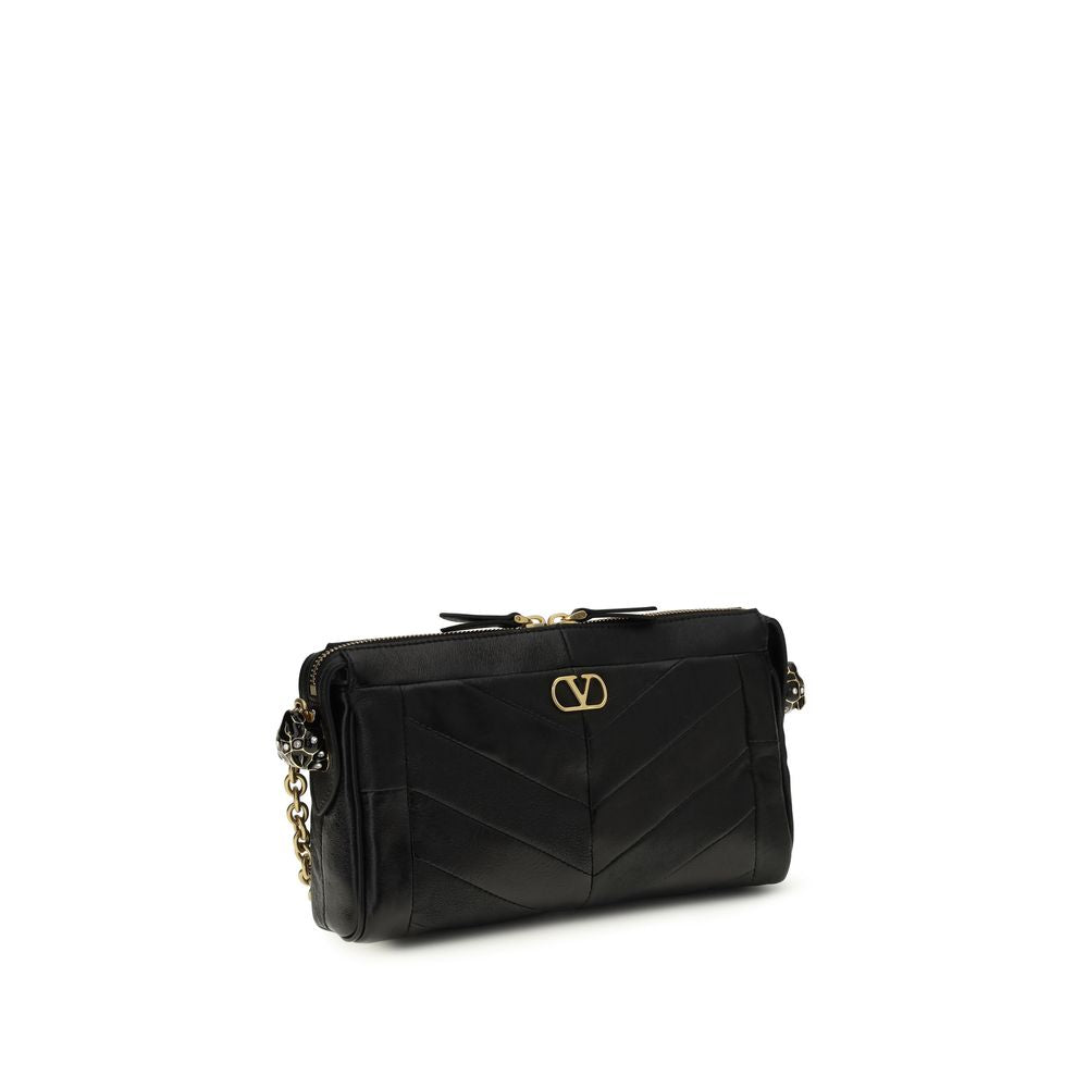 Valentino Garavani Black Lamb Ovis Aries Aries Shoulder Bag