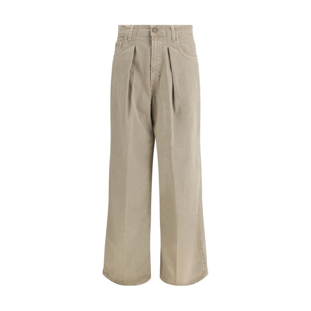 Haikure Beige Cotton Jeans Denim