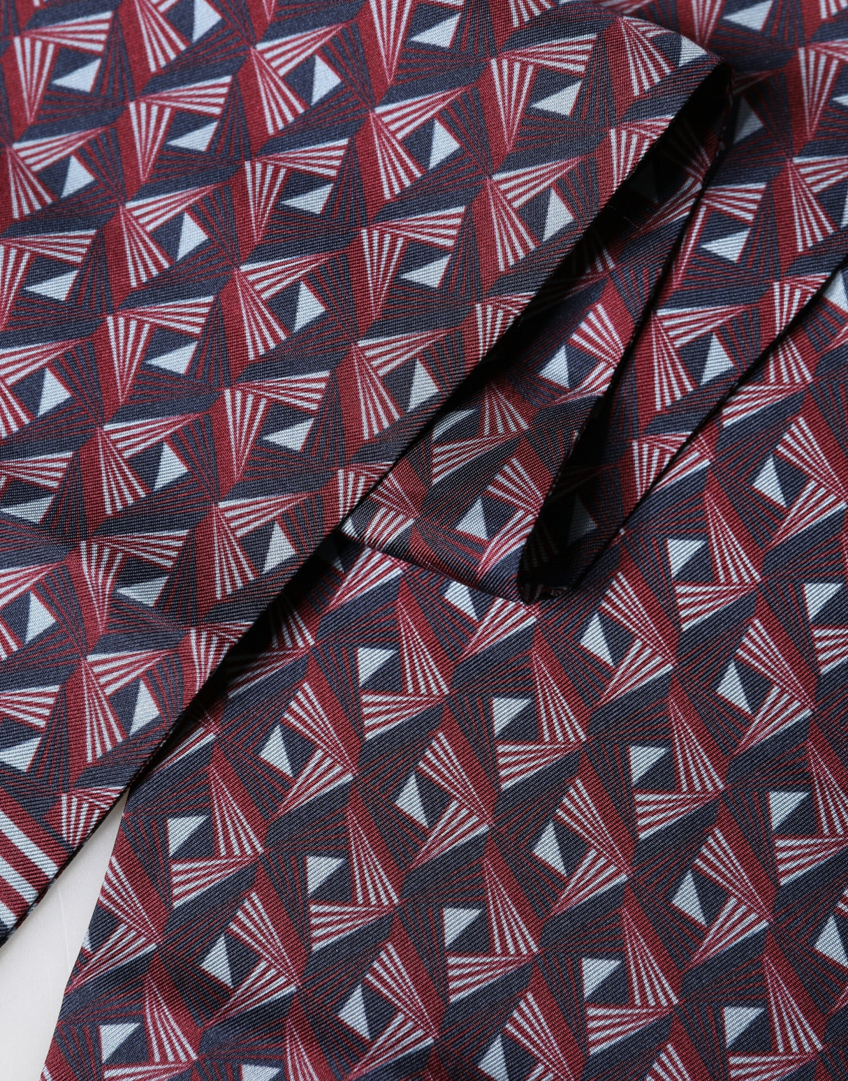 Dolce & Gabbana Multicolor Geometric Pattern Silk Fringe 142cm X 15cm Scarf