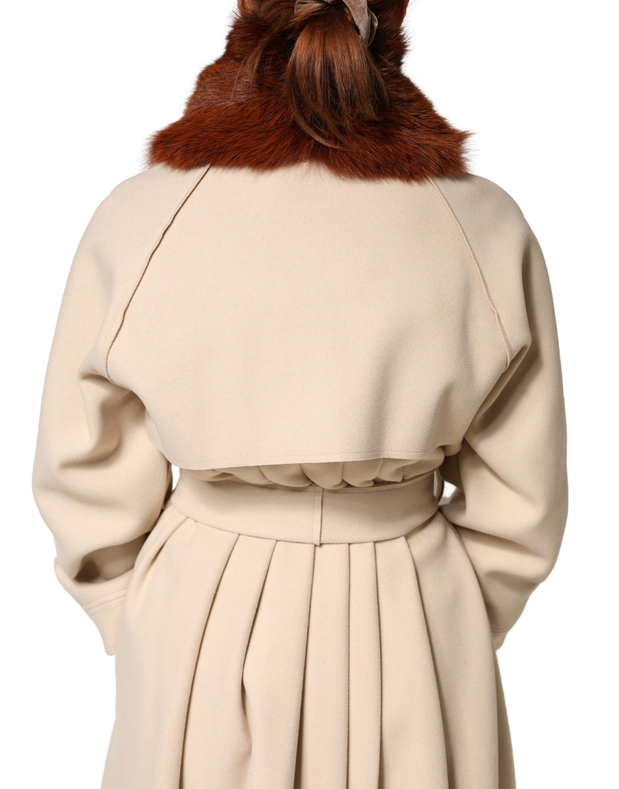 Dolce & Gabbana Brown Mink Fur Collar Women Neck Wrap 60cm x 14cm Scarf