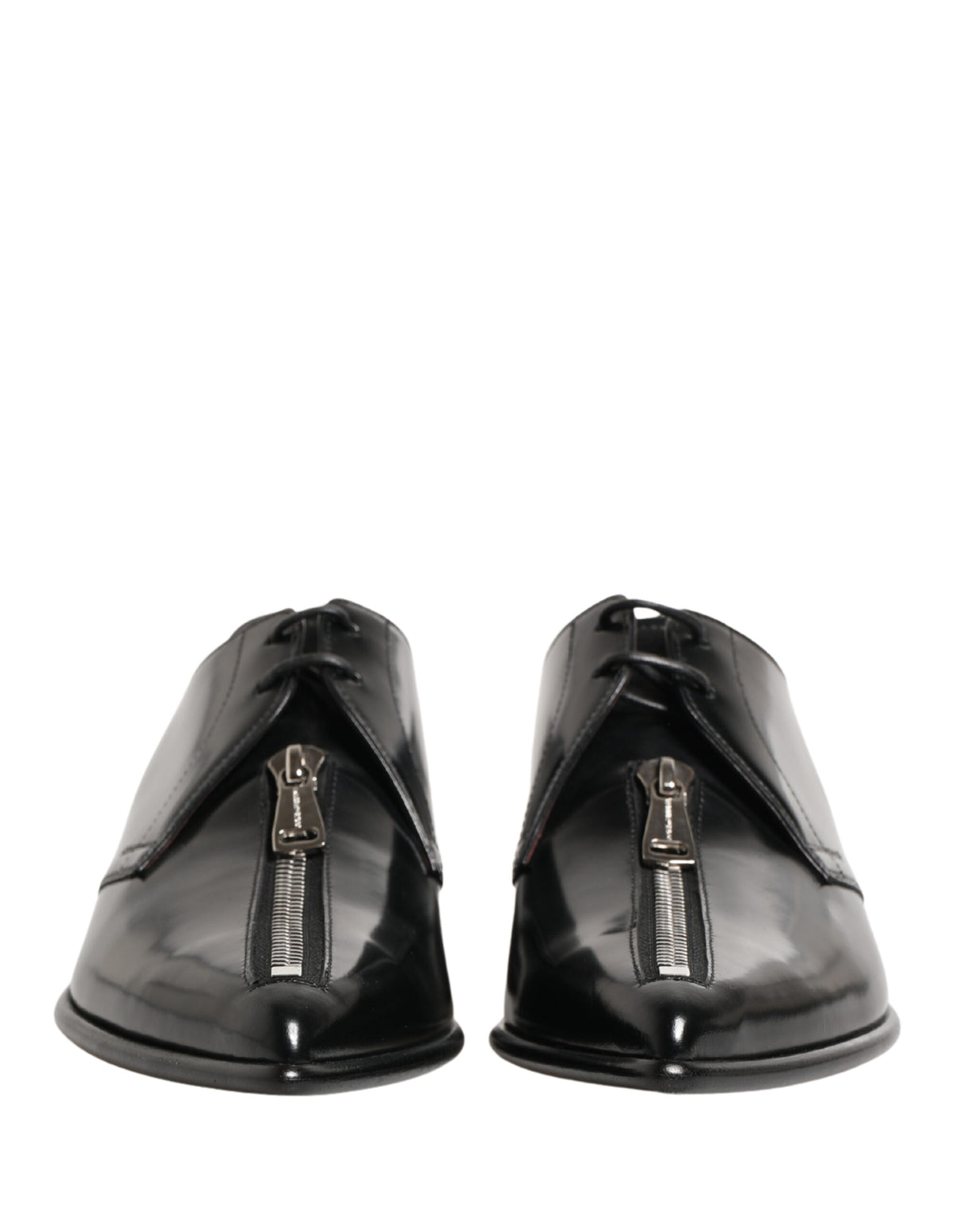 Dolce & Gabbana Men Black Lace-Up Leather Zip Dress Derby Shoes