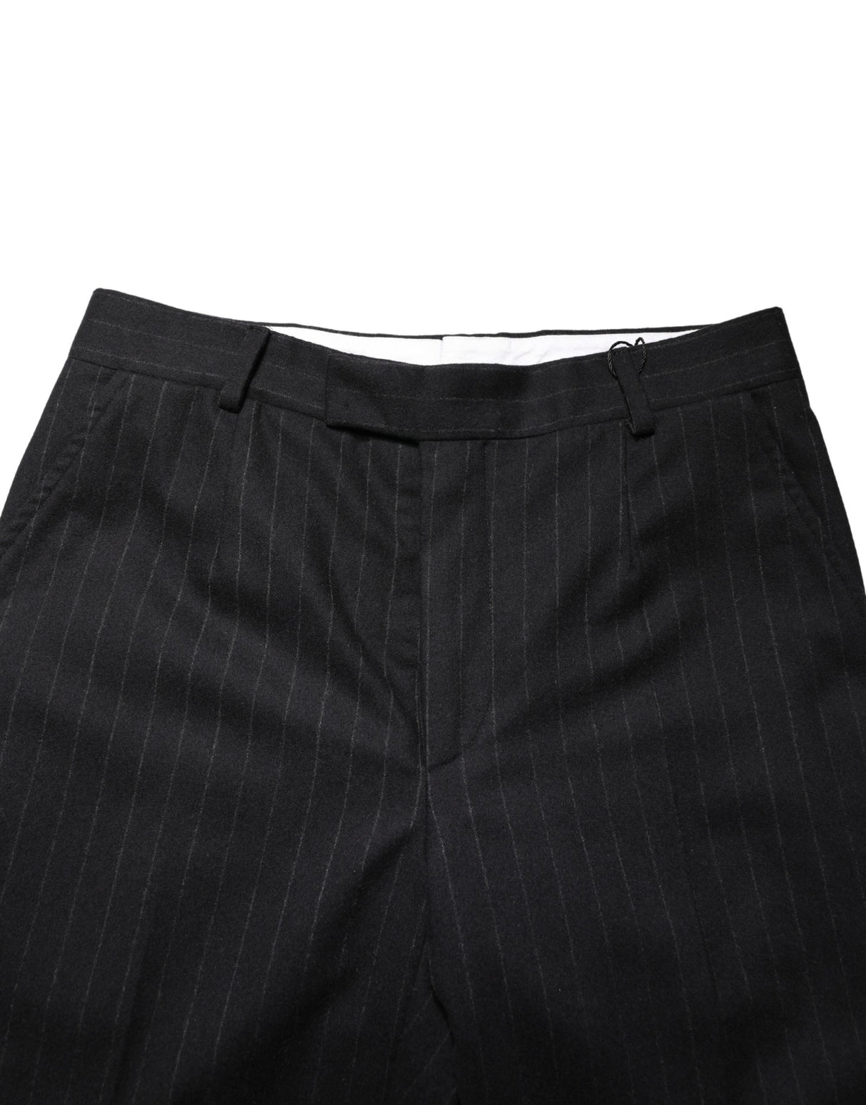 Dolce & Gabbana Black Stripes Wool Dress Formal Trouser Pants