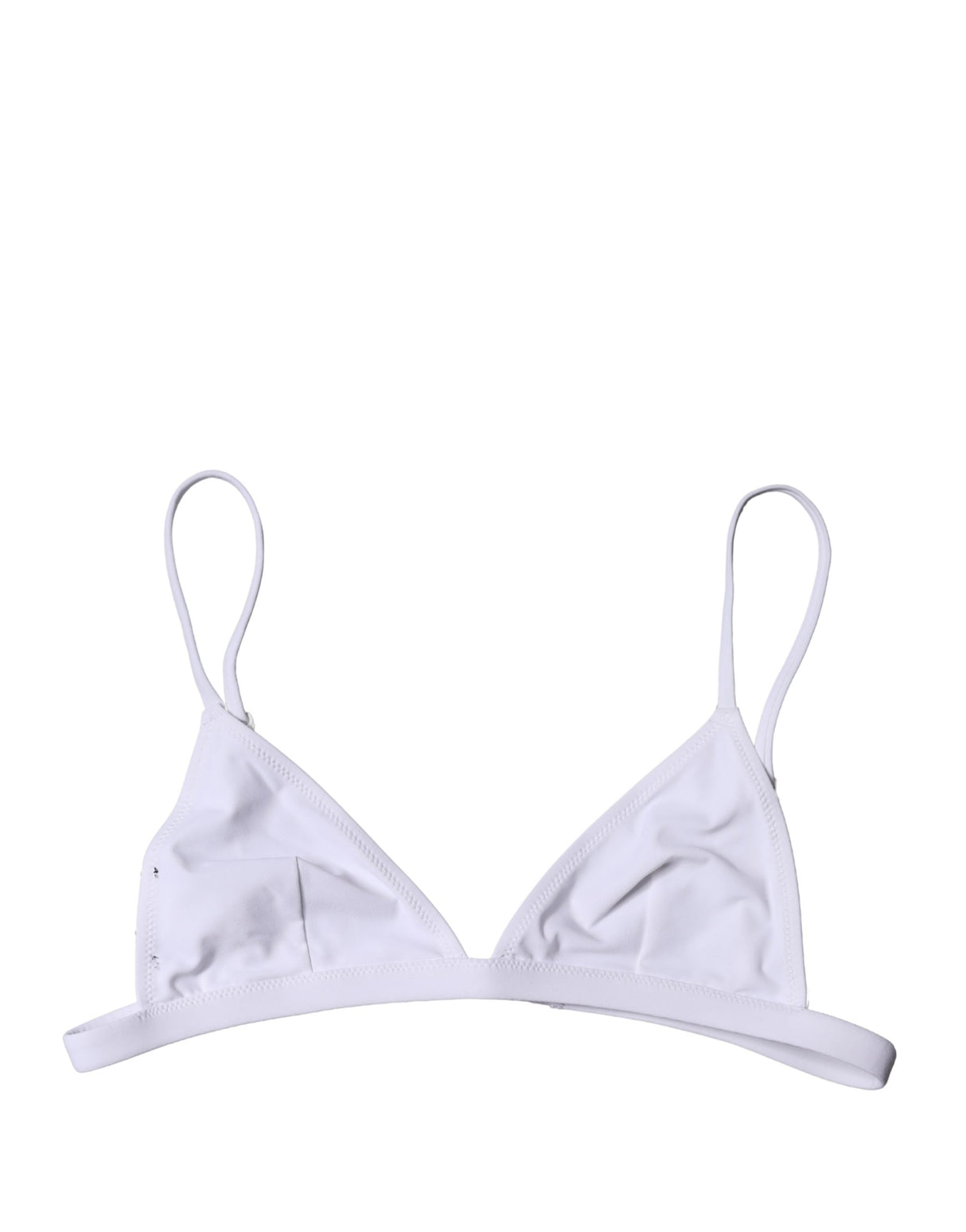 Dolce & Gabbana Top White Nylon Triangle Swimwear Beachwear Bikini