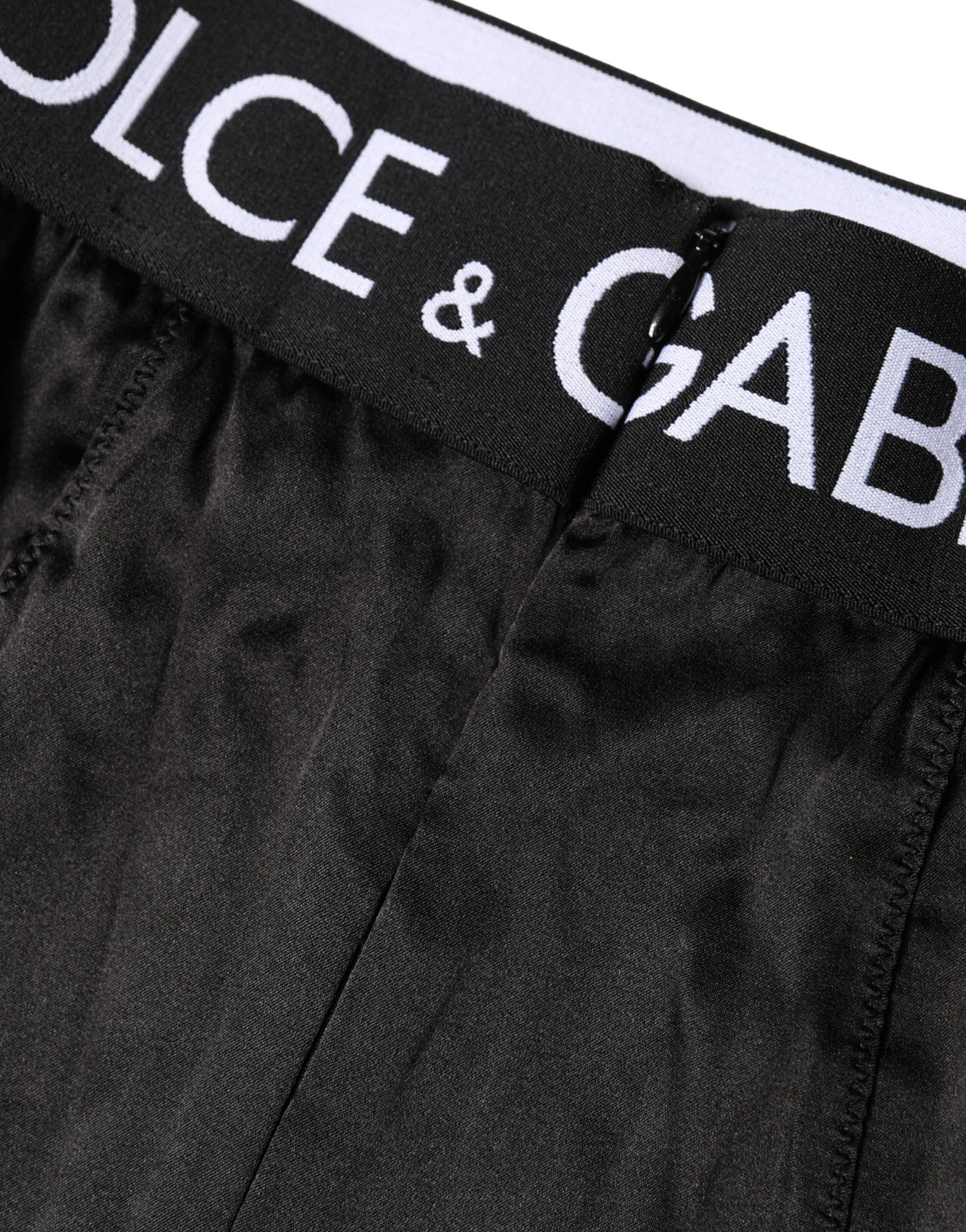 Dolce & Gabbana Black Logo Girdle High Waist Panty Underwear